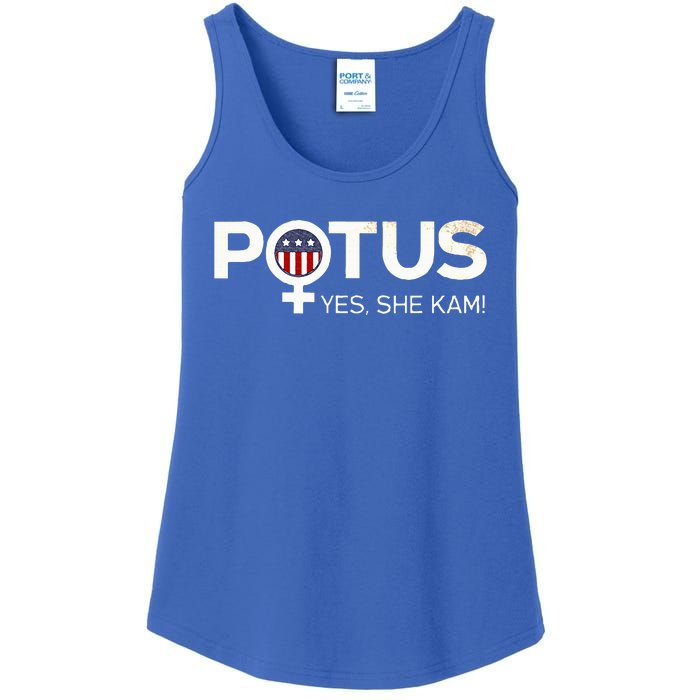 Potus Female Symbol Yes She Kam Harris For President Ladies Essential Tank