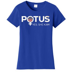 Potus Female Symbol Yes She Kam Harris For President Women's T-Shirt