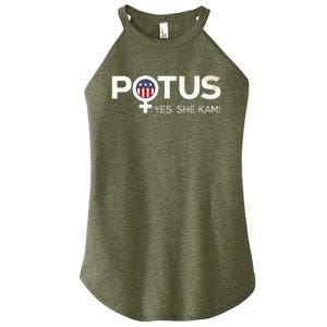 Potus Female Symbol Yes She Kam Harris For President Women's Perfect Tri Rocker Tank