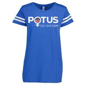 Potus Female Symbol Yes She Kam Harris For President Enza Ladies Jersey Football T-Shirt