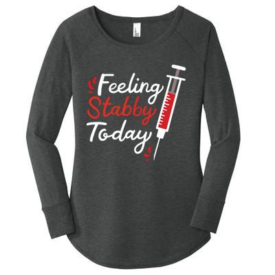 Phlebotomy Feeling Stabby Today Phlebotomist Women's Perfect Tri Tunic Long Sleeve Shirt