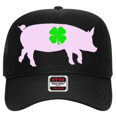 Pig For Saint Patrick's Day Pig Owner High Crown Mesh Back Trucker Hat