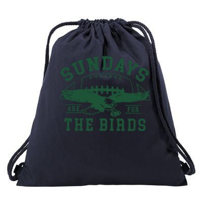 Philadelphia Football Sundays Are For The Birds Drawstring Bag