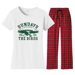 Philadelphia Football Sundays Are For The Birds Women's Flannel Pajama Set