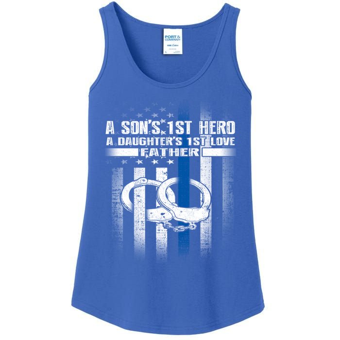 Police Father SonS First Hero Daughters First Love Gift Ladies Essential Tank