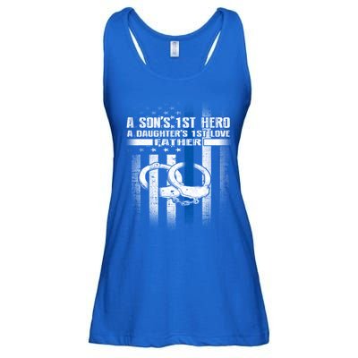 Police Father SonS First Hero Daughters First Love Gift Ladies Essential Flowy Tank