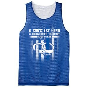 Police Father SonS First Hero Daughters First Love Gift Mesh Reversible Basketball Jersey Tank