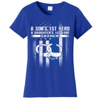 Police Father SonS First Hero Daughters First Love Gift Women's T-Shirt