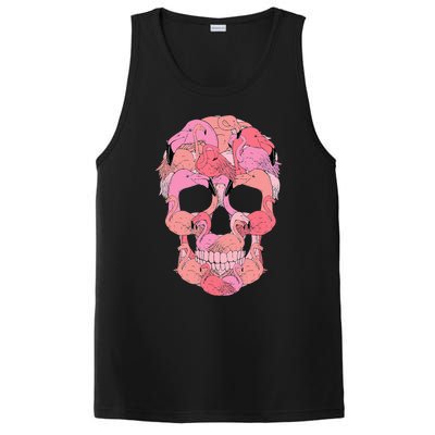 Pink Flamingo Skull Breast Cancer Awareness Halloween  PosiCharge Competitor Tank