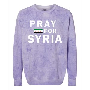 Pray For Syria Colorblast Crewneck Sweatshirt