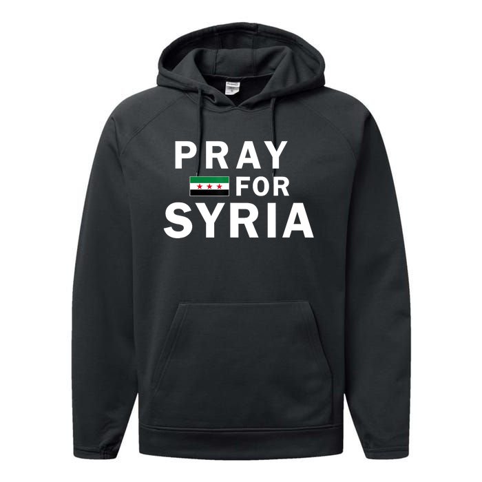 Pray For Syria Performance Fleece Hoodie