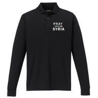 Pray For Syria Performance Long Sleeve Polo