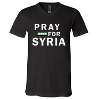 Pray For Syria V-Neck T-Shirt