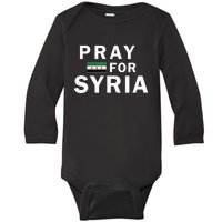 Pray For Syria Baby Long Sleeve Bodysuit