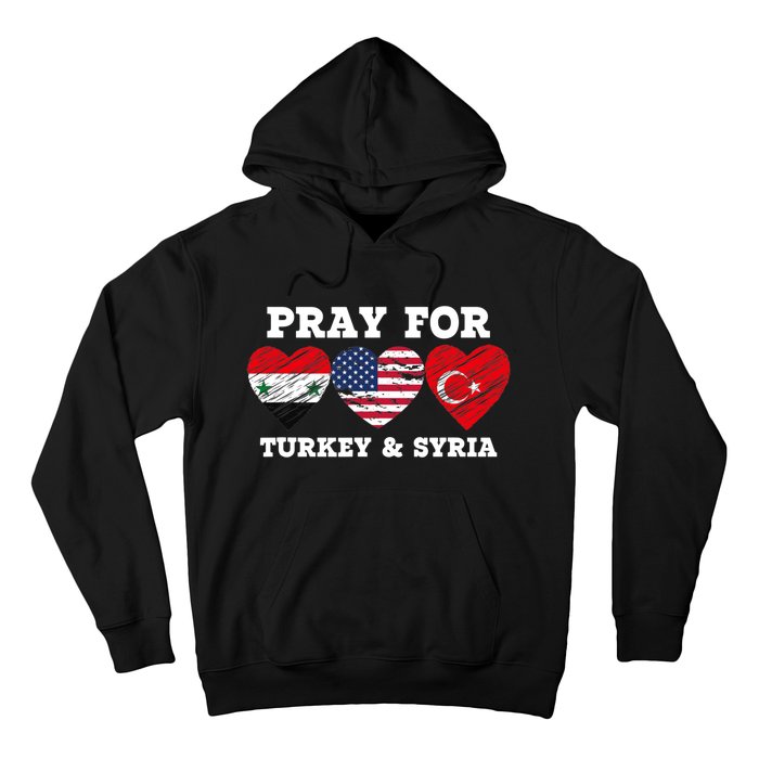 Pray For Syria And Turkey Earthquake American Flag Vintage Hoodie