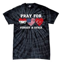 Pray For Syria And Turkey Earthquake American Flag Vintage Tie-Dye T-Shirt