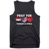 Pray For Syria And Turkey Earthquake American Flag Vintage Tank Top