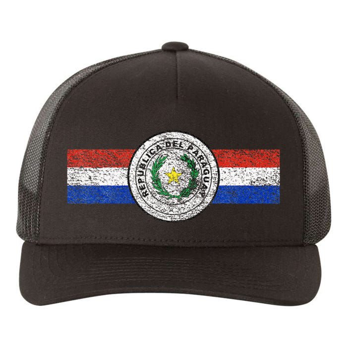 Paraguay Flag Sports Athletic Jersey Style Top Yupoong Adult 5-Panel Trucker Hat