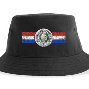 Paraguay Flag Sports Athletic Jersey Style Top Sustainable Bucket Hat