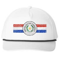 Paraguay Flag Sports Athletic Jersey Style Top Snapback Five-Panel Rope Hat