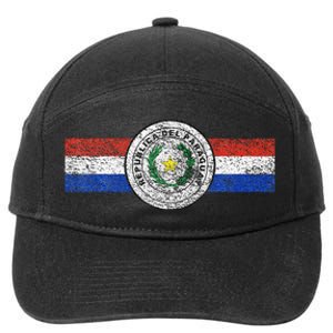 Paraguay Flag Sports Athletic Jersey Style Top 7-Panel Snapback Hat