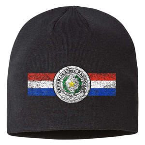 Paraguay Flag Sports Athletic Jersey Style Top Sustainable Beanie