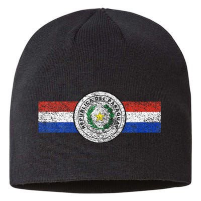 Paraguay Flag Sports Athletic Jersey Style Top Sustainable Beanie