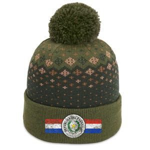 Paraguay Flag Sports Athletic Jersey Style Top The Baniff Cuffed Pom Beanie