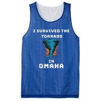 Playful Funny Supportive I Survived The Tornado At Omaha Mesh Reversible Basketball Jersey Tank