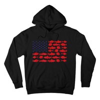 Patriotic Fisher Saltwaters Fish Saltwater Men American Flag Hoodie