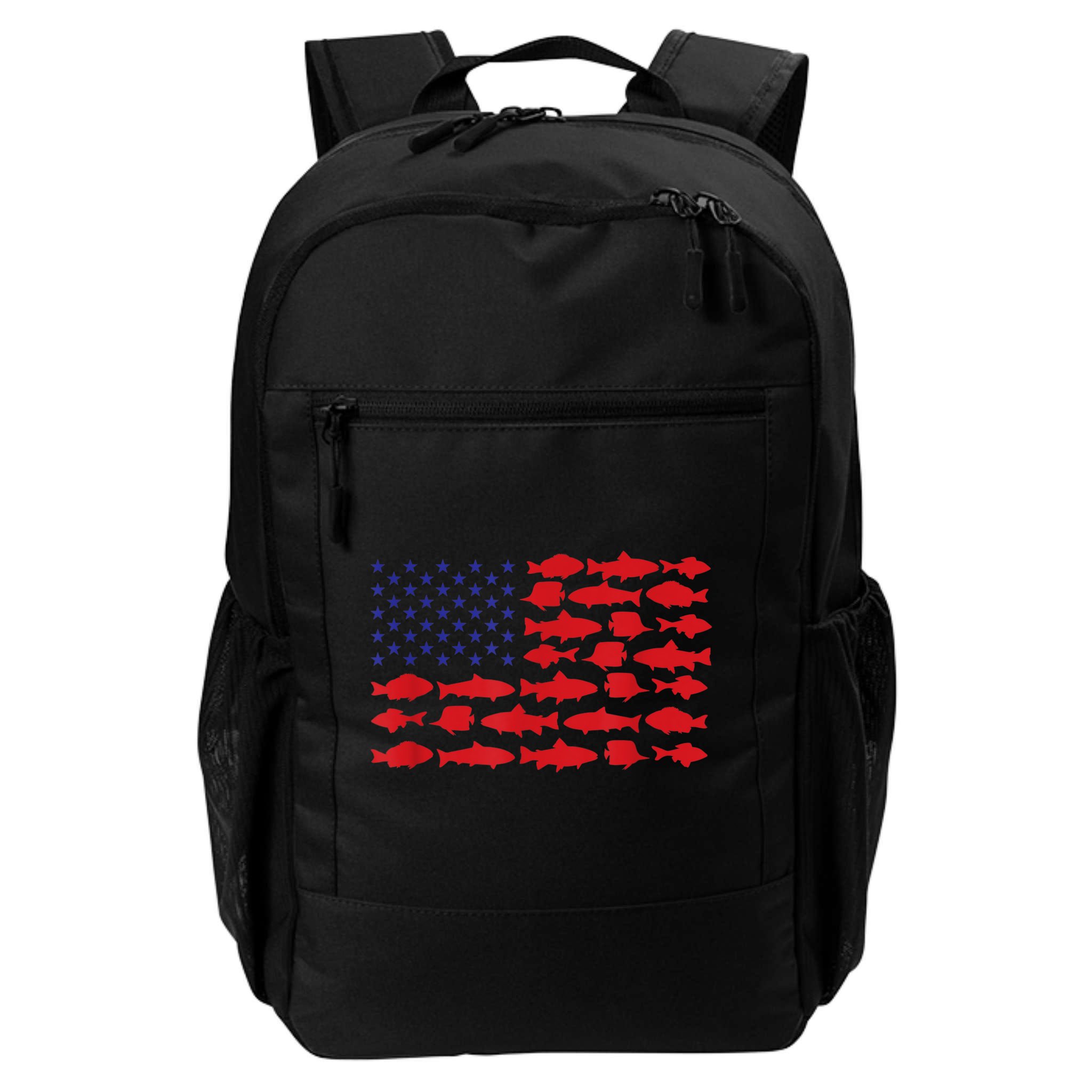 Patriotic Fisher Saltwaters Fish Saltwater Men American Flag Backpack