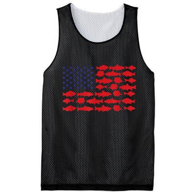 Patriotic Fisher Saltwaters Fish Saltwater Men American Flag Mesh Reversible Basketball Jersey Tank