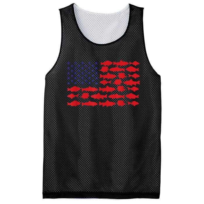 Patriotic Fisher Saltwaters Fish Saltwater Men American Flag Mesh Reversible Basketball Jersey Tank