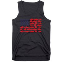 Patriotic Fisher Saltwaters Fish Saltwater Men American Flag Tank Top