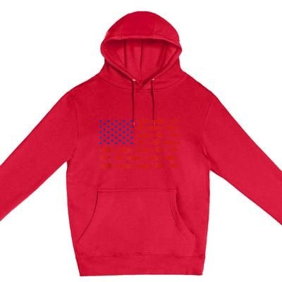 Patriotic Fisher Saltwaters Fish Saltwater Men American Flag Premium Pullover Hoodie