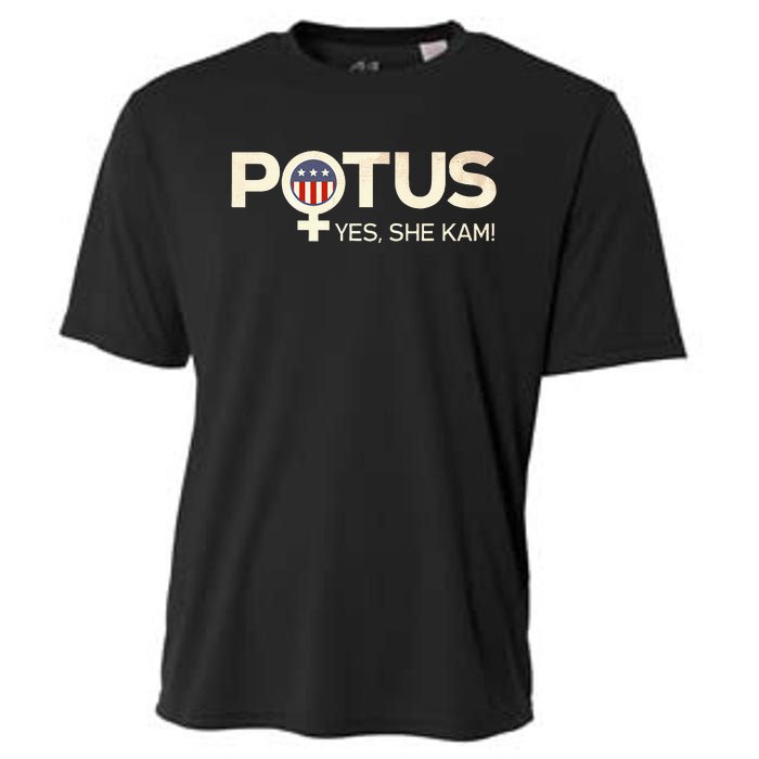 Potus Female Symbol Yes She Kam Harris For President Cooling Performance Crew T-Shirt