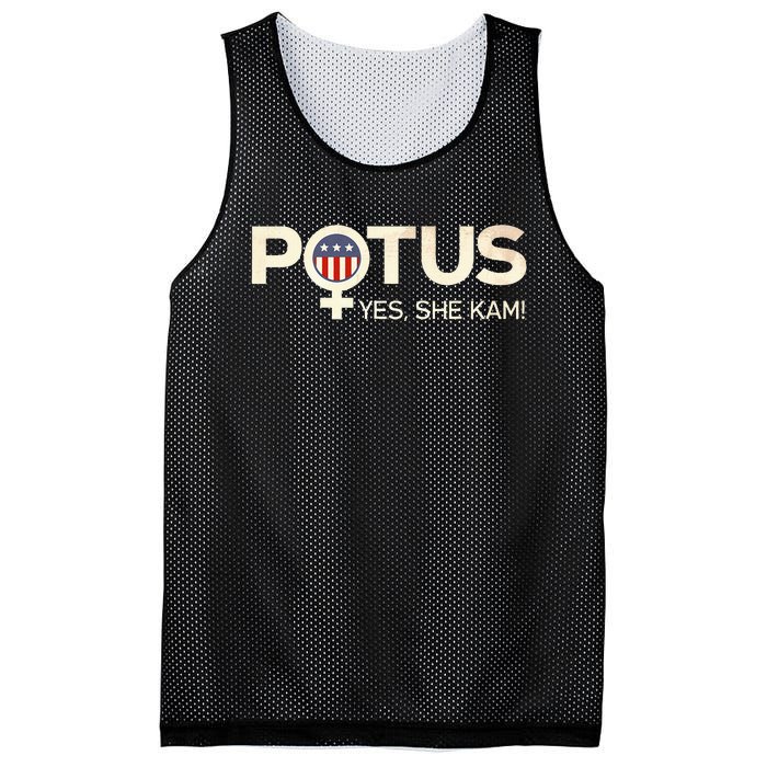 Potus Female Symbol Yes She Kam Harris For President Mesh Reversible Basketball Jersey Tank