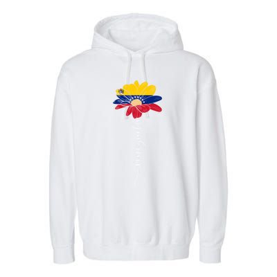 Peru Flag Sunflower Vintage Peruvians Lover Taiwan Gift Garment-Dyed Fleece Hoodie