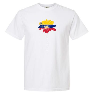 Peru Flag Sunflower Vintage Peruvians Lover Taiwan Gift Garment-Dyed Heavyweight T-Shirt