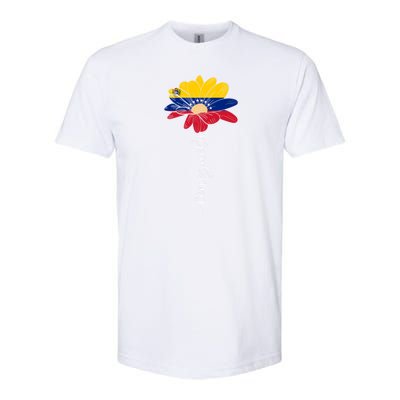 Peru Flag Sunflower Vintage Peruvians Lover Taiwan Gift Softstyle CVC T-Shirt