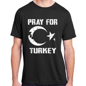 PRAY FOR TURKEY FLAG BROKEN Turkish Adult ChromaSoft Performance T-Shirt