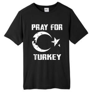 PRAY FOR TURKEY FLAG BROKEN Turkish Tall Fusion ChromaSoft Performance T-Shirt