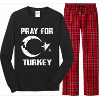 PRAY FOR TURKEY FLAG BROKEN Turkish Long Sleeve Pajama Set