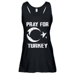 PRAY FOR TURKEY FLAG BROKEN Turkish Ladies Essential Flowy Tank