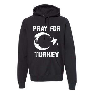 PRAY FOR TURKEY FLAG BROKEN Turkish Premium Hoodie