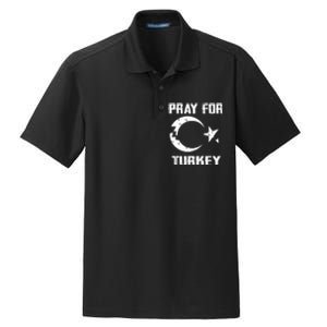 PRAY FOR TURKEY FLAG BROKEN Turkish Dry Zone Grid Polo