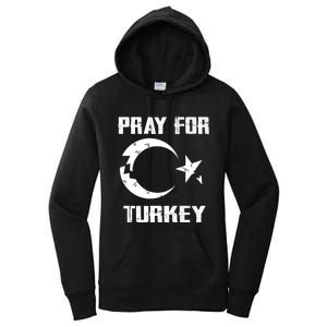 PRAY FOR TURKEY FLAG BROKEN Turkish Women's Pullover Hoodie