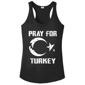 PRAY FOR TURKEY FLAG BROKEN Turkish Ladies PosiCharge Competitor Racerback Tank