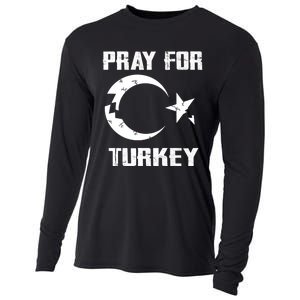 PRAY FOR TURKEY FLAG BROKEN Turkish Cooling Performance Long Sleeve Crew