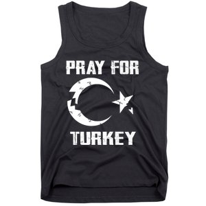 PRAY FOR TURKEY FLAG BROKEN Turkish Tank Top